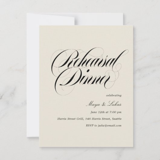 Foto Probe Abendessen Einladung (Rückseite)