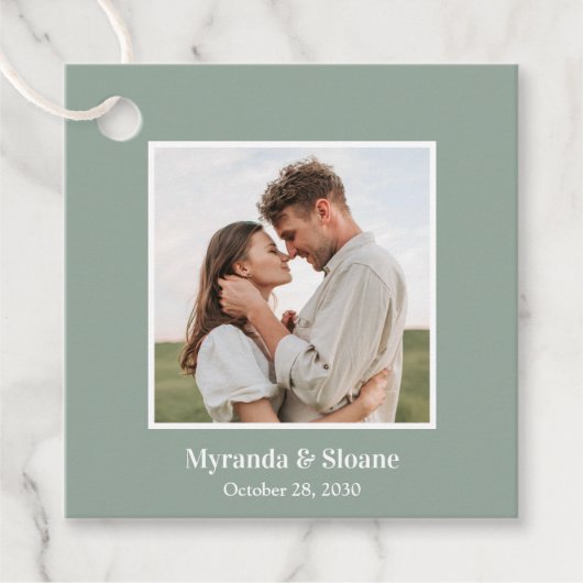 Foto Probe Abendessen Eukalyptus Geschenkanhänger (Vorderseite)