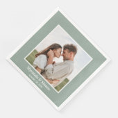 Foto Probe Abendessen Eukalyptus Serviette (Ecke)