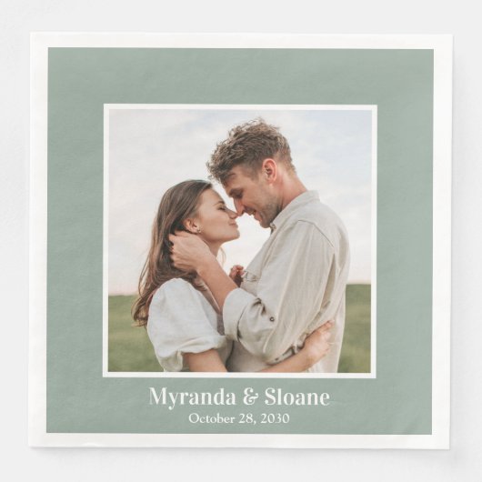 Foto Probe Abendessen Eukalyptus Serviette (Vorderseite)