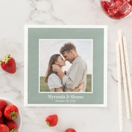 Foto Probe Abendessen Eukalyptus Serviette (Beispiel)