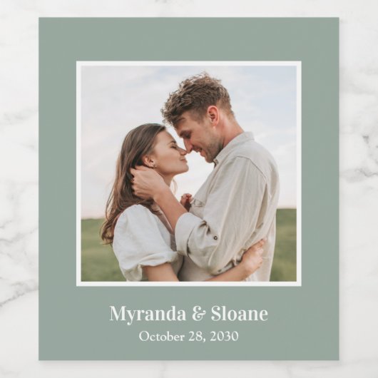 Foto Probe Abendessen Eukalyptus Weinetikett (Einzelnes Label)