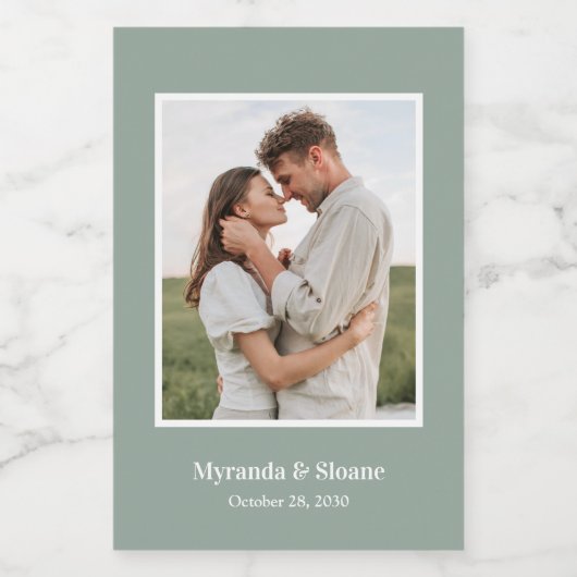 Foto Probe Abendessen Eukalyptus Weinetikett (Einzelnes Label)