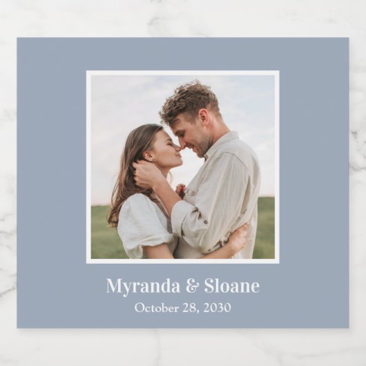 Foto Probe Dinner Blue Bierflaschenetikett (Einzelnes Label)