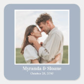 Foto Probe Dinner Blue Quadratischer Aufkleber (Vorderseite)