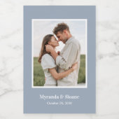 Foto Probe Dinner Blue Weinetikett (Einzelnes Label)