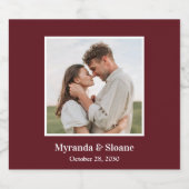 Foto Probe Dinner Burgund Bierflasche Etikett (Einzelnes Label)