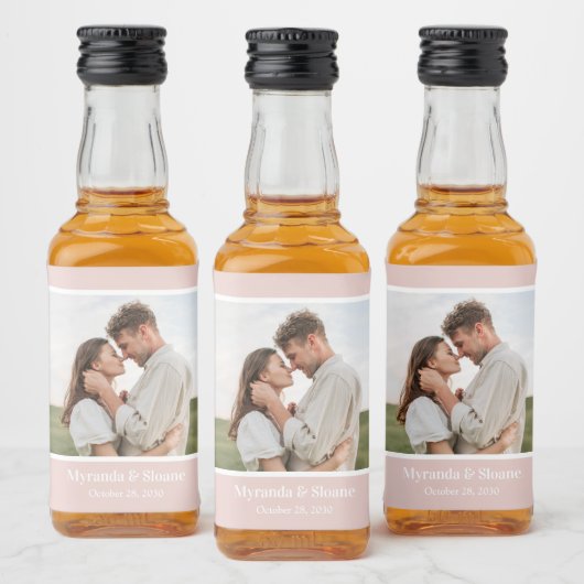 Foto Probe Dinner Rosa Alkoholflaschenetikett (Flaschen)