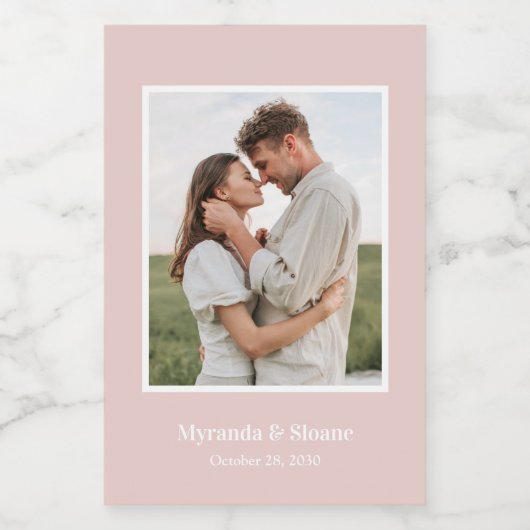 Foto Probe Dinner Rosa Weinetikett (Einzelnes Label)