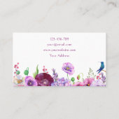 Foto-Profil der Blume Visitenkarte (Rückseite)