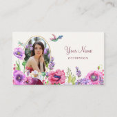 Foto-Profil der Blume Visitenkarte (Vorderseite)