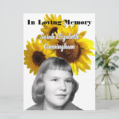Foto-Programm für Sonnenblumen-Gedenkdienst Programm (Stehend Vorderseite)