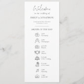 Foto-Programm-Icon mit Menü Hochzeit Menükarte (Vorderseite)