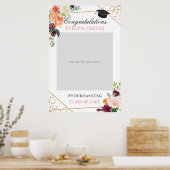 Foto-Prop der Blush Gold Floral Graduation Party Poster (Küche)