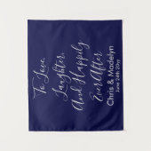 Foto-Prop für Navy & Silver Wedding Backdrop Wandteppich (Vorderseite)