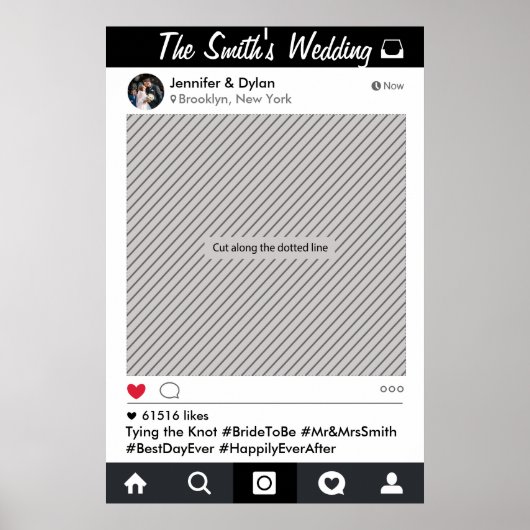 Foto-Prop für Social Media-Frame-Party Poster (Vorne)