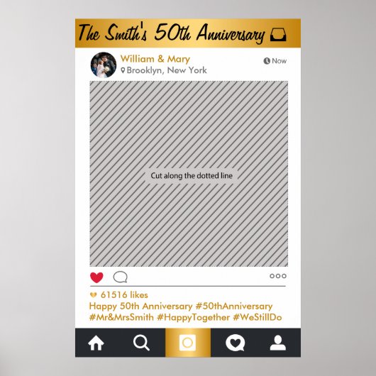 Foto-Prop für Social Media-Frame-Party Poster (Vorne)