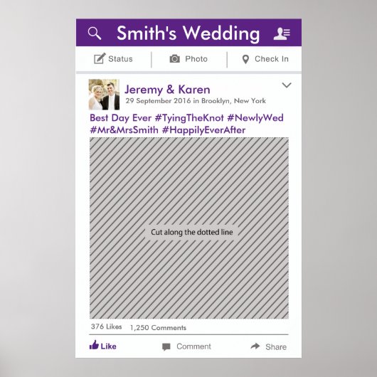 Foto-Prop für Social Media-Party Poster (Vorne)