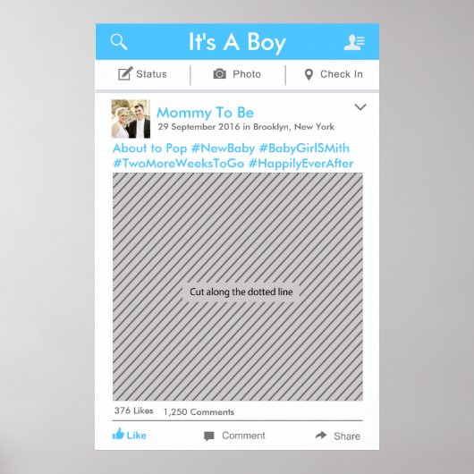 Foto-Prop für Social Media-Party Poster (Vorne)