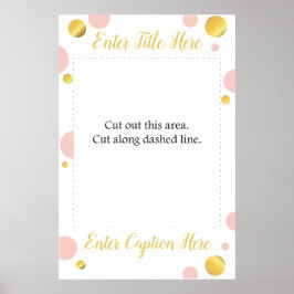 Foto Prop Rahmen Poster Pink Gold Polka Dot