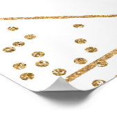 Foto Prop. von Gold Green Floral Graduation Party Poster (Ecke)