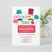 Foto Propan Masquerade Party Einladung (Stehend Vorderseite)