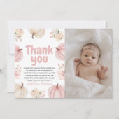 Foto Pumpkin Birthday Dankeschön Karte (Vorderseite)