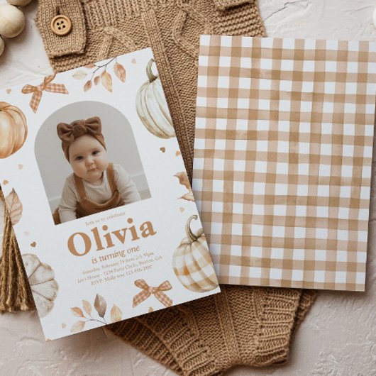 Foto Pumpkin Birthday Einladung