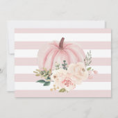 Foto Pumpkin Erster Geburtstag Einladung (Rückseite)