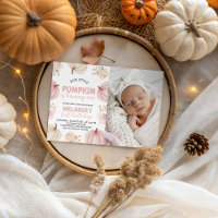 Foto Pumpkin Erster Geburtstag Einladung