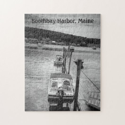 Foto-Puzzlespiel w/Box Dockside Boothbay Puzzle (Vertikal)