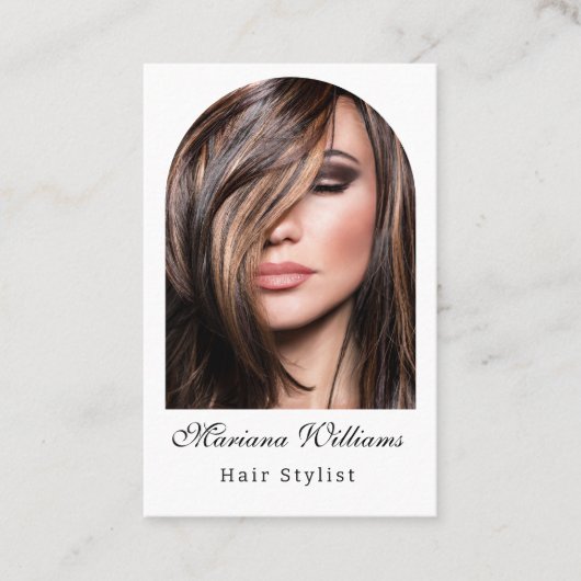 Foto QL-Code minimalistisch modern Visitenkarte (Vorderseite)