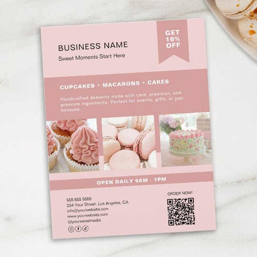 Foto QR Bäckerei Rosa Flyer