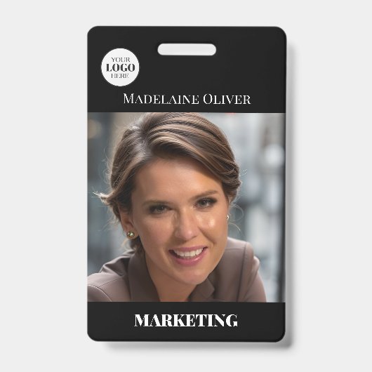 Foto QR Code Abzeichen für das Schwarze Logo der M Ausweis (Front)