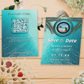 Foto | QR Code Beach Wedding Modern Save the Date Einladung