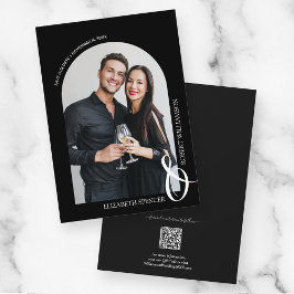Foto QR Code Black Wedding Save The Date