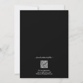 Foto QR Code Black Wedding Save The Date (Rückseite)