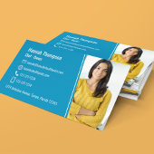 Foto QR-Code Blau | Mit uns verbinden Visitenkarte