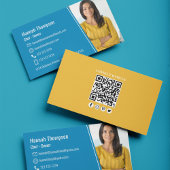 Foto QR-Code Blau | Mit uns verbinden Visitenkarte