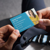 Foto QR-Code Blau | Mit uns verbinden Visitenkarte