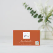 Foto QR Code Blogger-Rose für Social Media-Logos Visitenkarte (Stehend Vorderseite)