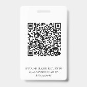 Foto QR Code Blue Logo Abzeichen für Mitarbeiter-I Ausweis (Rückseite)