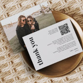 Foto QR Code Bold Wedding Dankeschön Karte