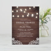 Foto QR-Code-Brautparty für die Holzspitze Einladung (Stehend Vorderseite)