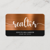 Foto QR Code Broker Agent für Kupferschwarz Visitenkarte (Vorderseite)