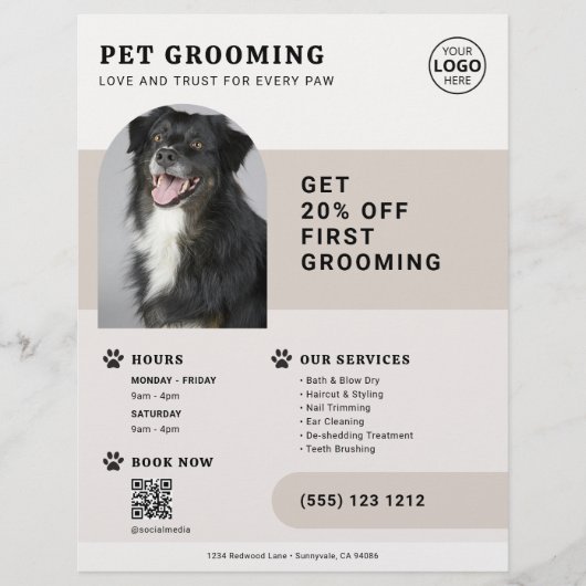 Foto QR Code Brown Flyer (Vorne)