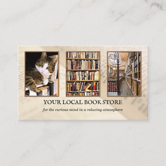 Foto QR-Code-Bücher im Einzelhandel Visitenkarte (Vorderseite)