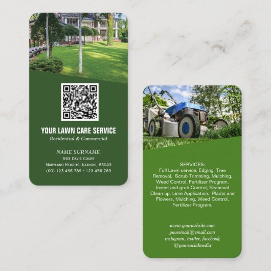 Foto QR Code Business Card Visitenkarte (Vorne/Hinten)