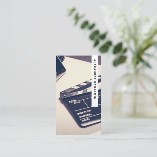 Foto QR Code Business Card Visitenkarte (Stehend Vorderseite)