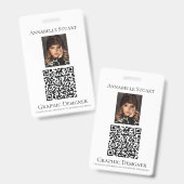 Foto QR-Code Business Company Large Ausweis (Vorder- & Rückseite)